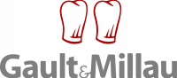 LOGO GAULT & MILLAU GRIS ET ROUGE SANS FOND